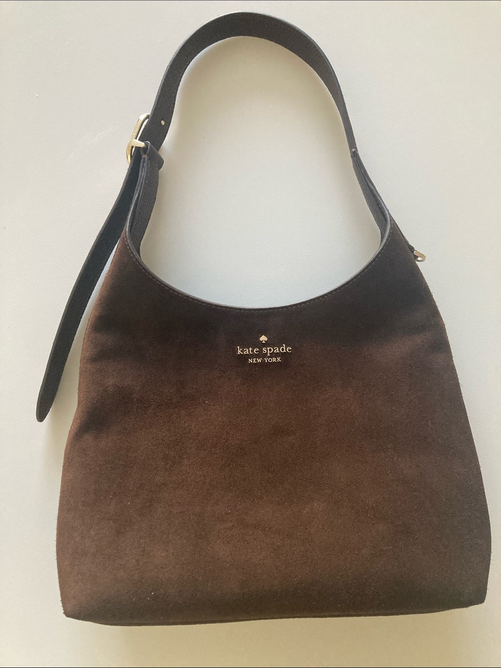 Kate Spade Brown Suede Shoulder Bag